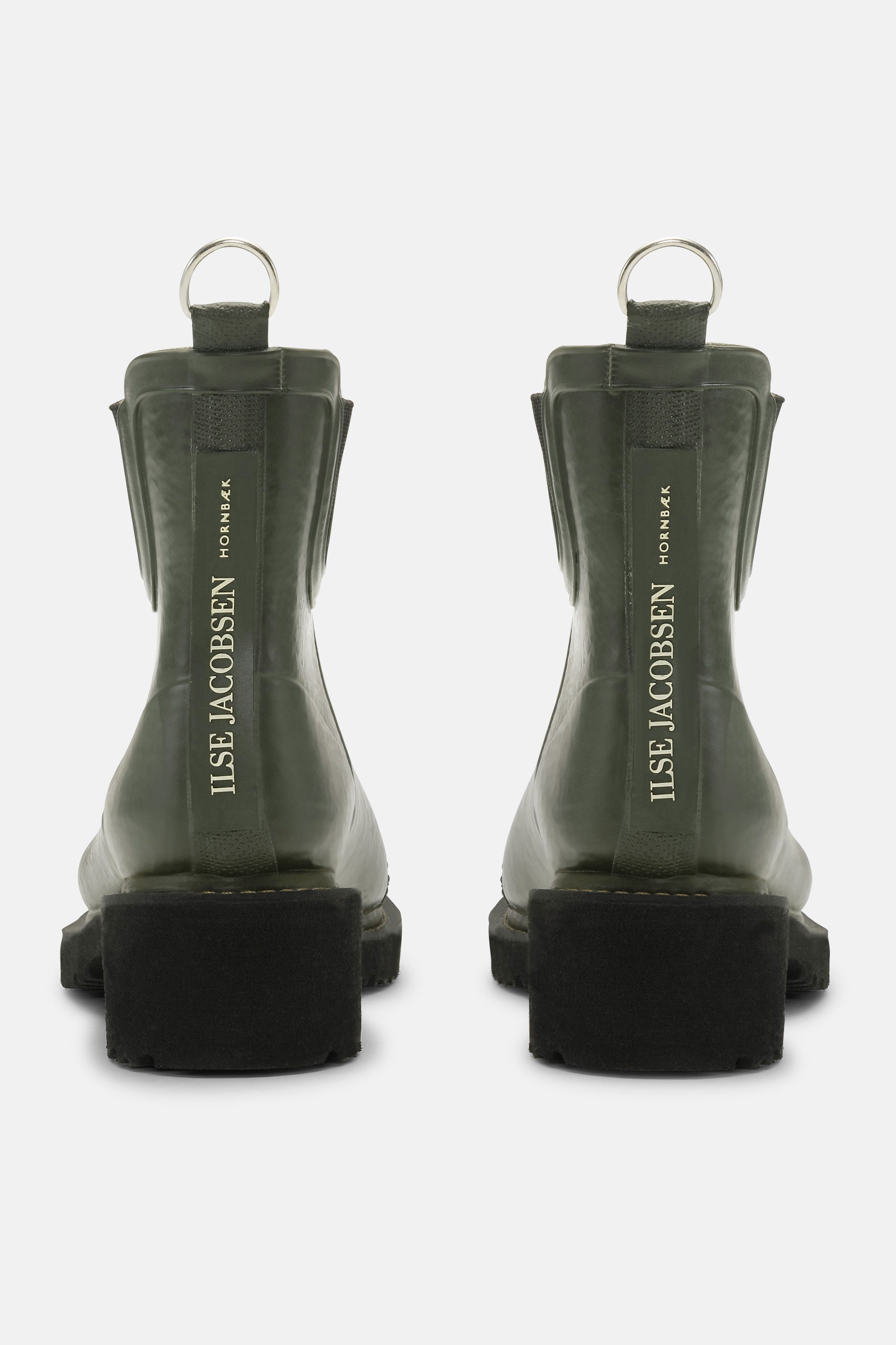 Ilse Jacobsen Hornbæk Footwear Short Rubber Boots With High Heel Rain boots 410 Army
